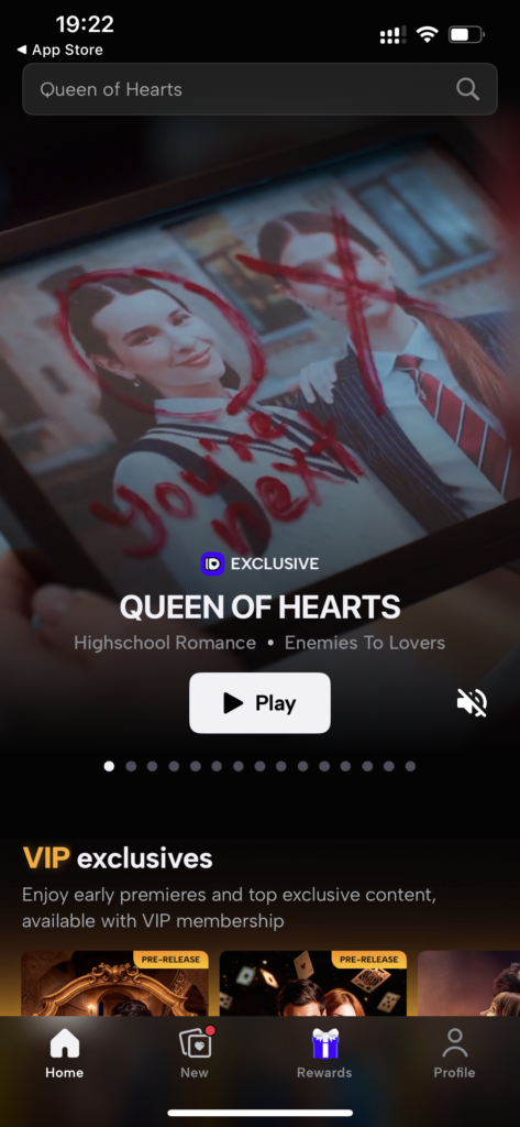 My Drama app interface