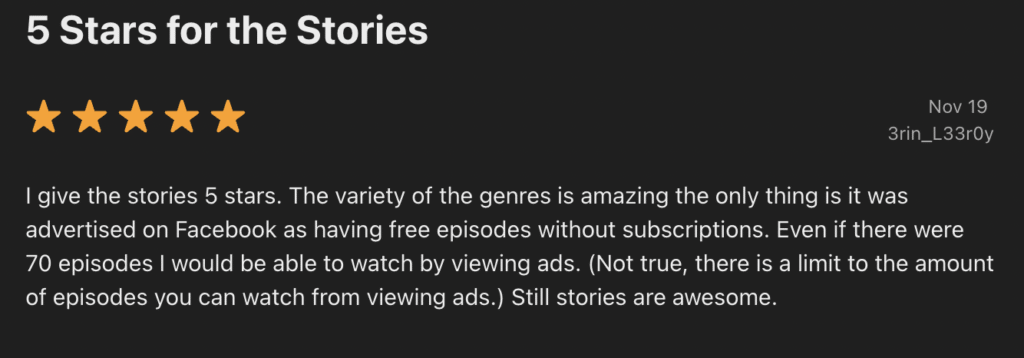 GoodShort positive review