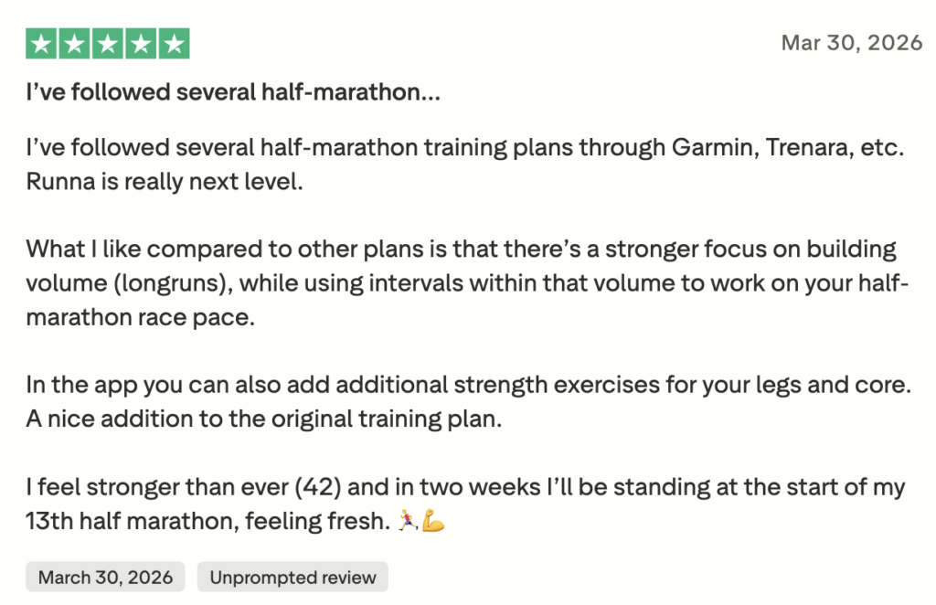 Runna positive review